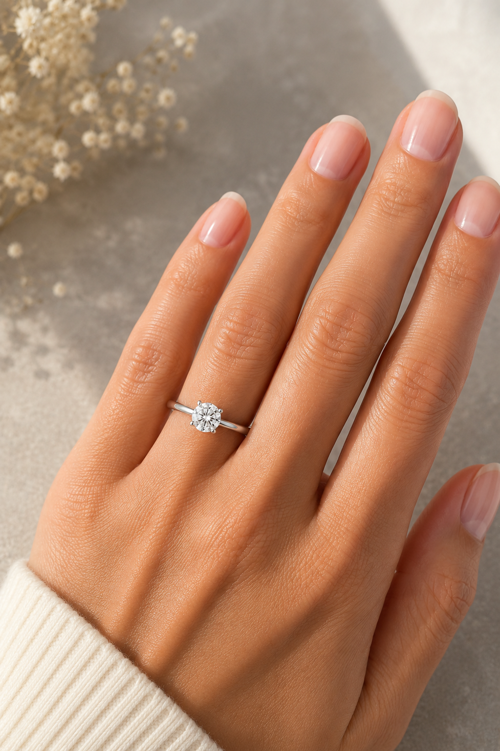 The Elise, .78ct in White Gold