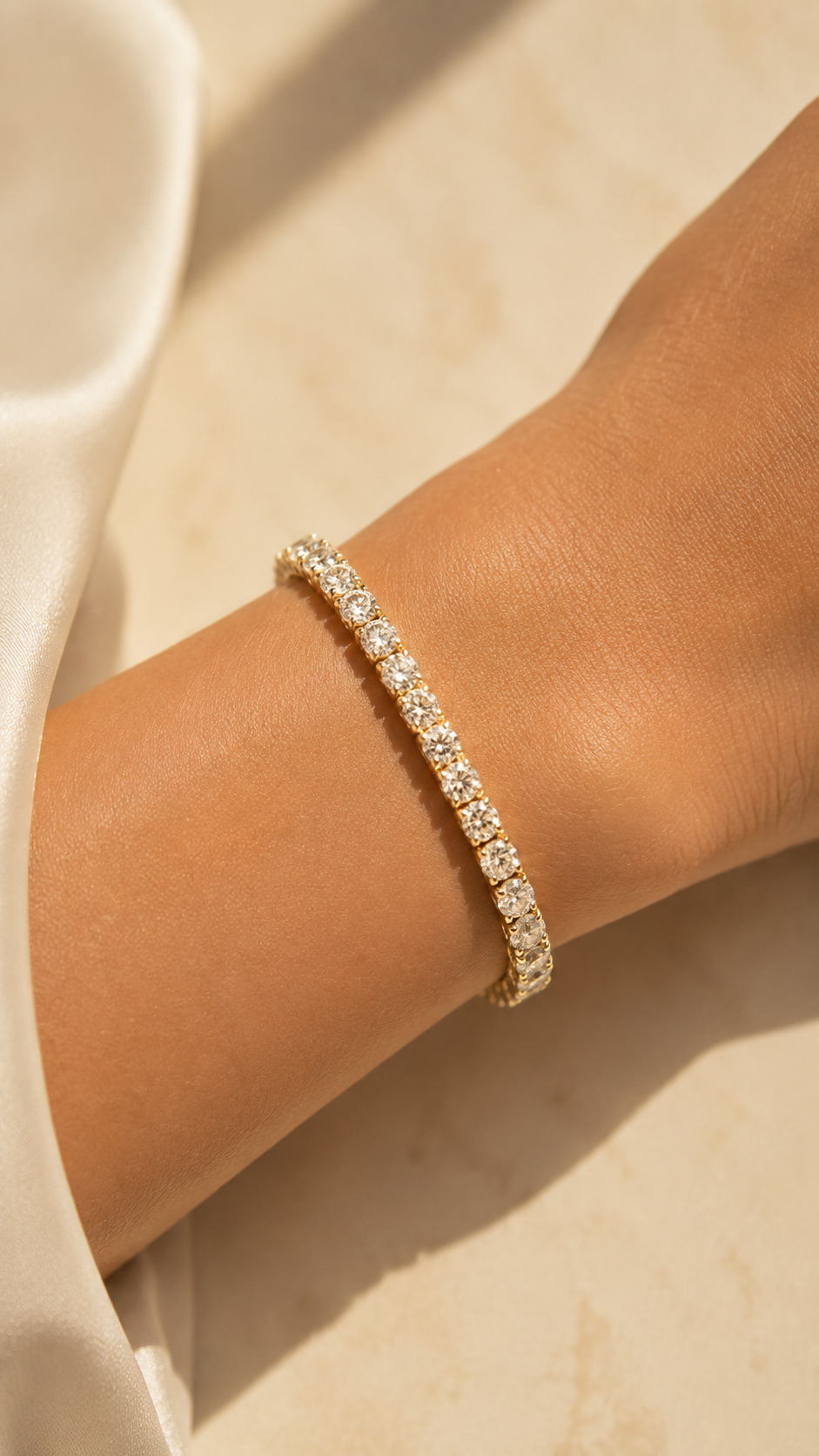 The Monaco Tennis Bracelet in Yellow Gold