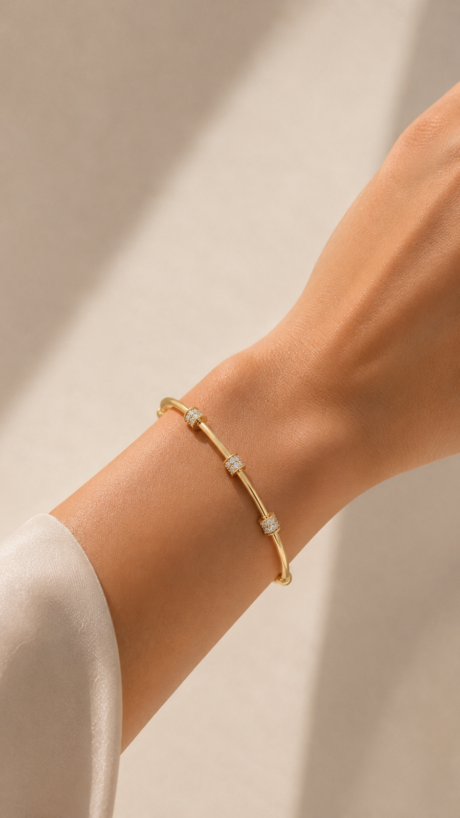 The Dot Cuff — Yellow Gold