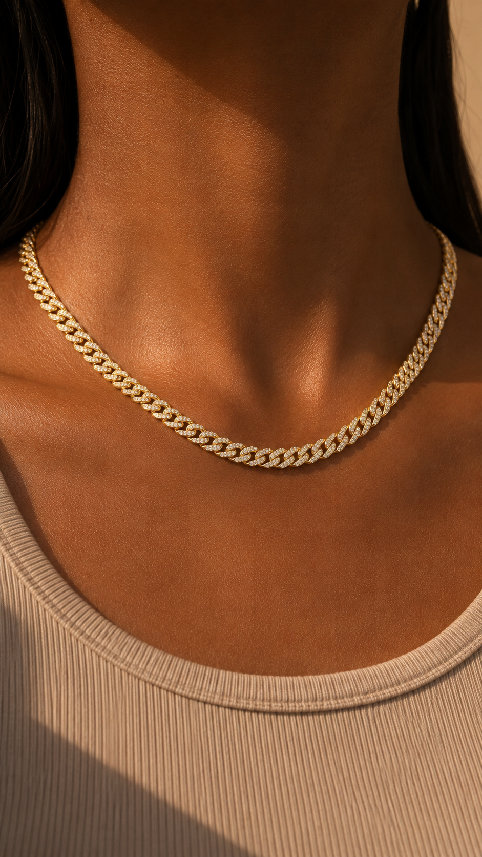 The Cuban — Yellow Gold 16"