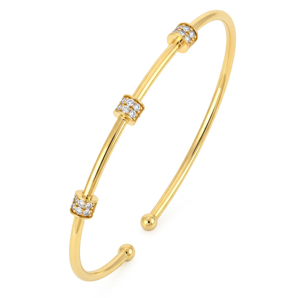 The Dot Cuff — Yellow Gold