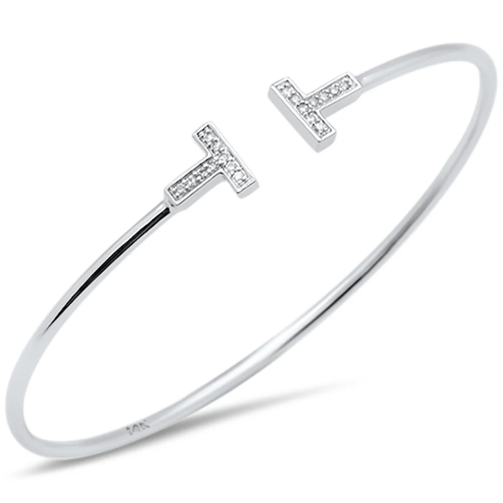 The Grace Bangle in White Gold