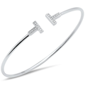 The Grace Bangle in White Gold
