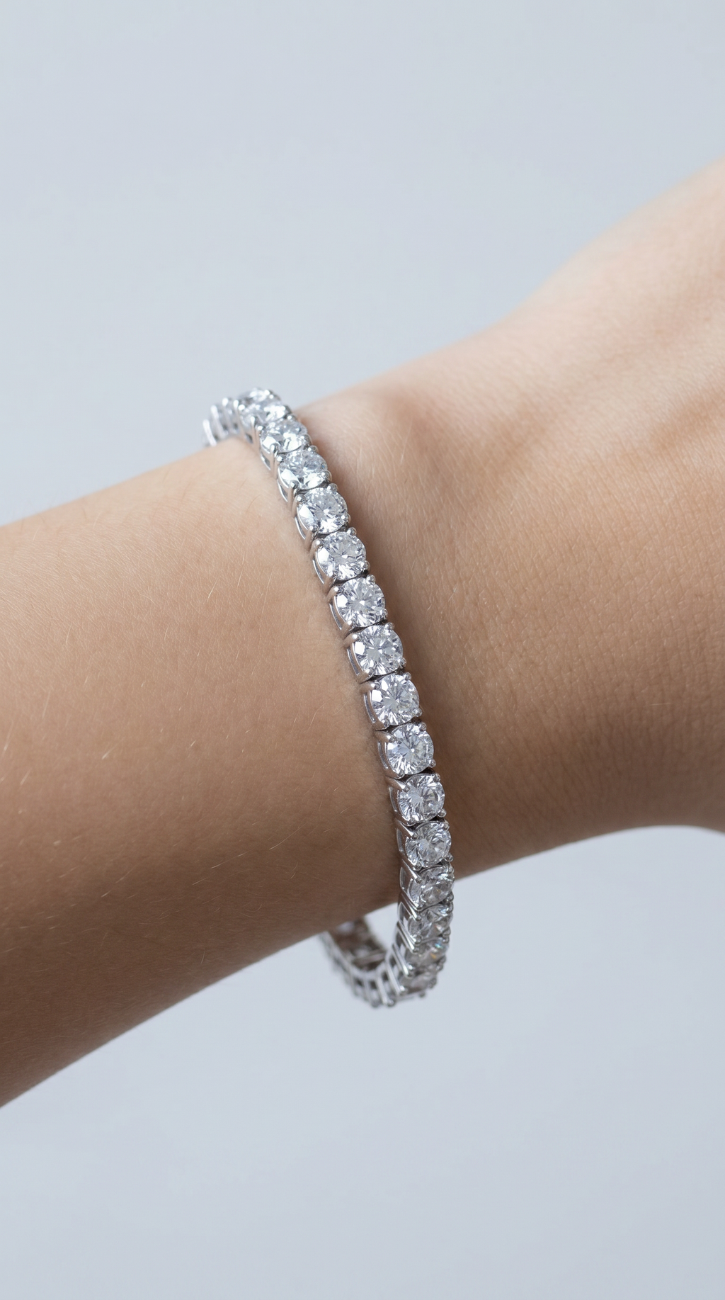 The Monaco Tennis Bracelet in White Gold